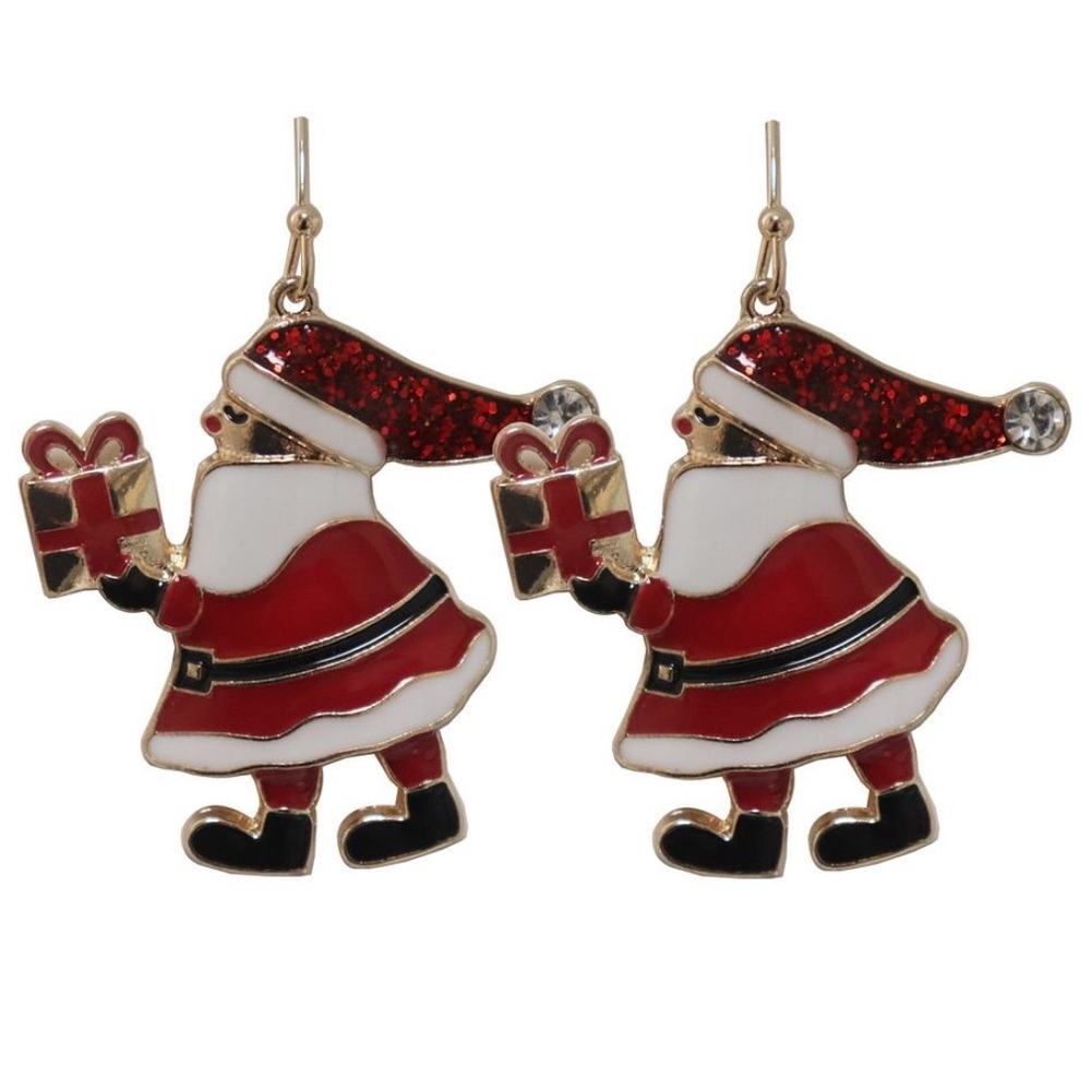 Santa earrings